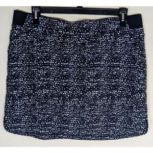 Cypress Club Women's Skort Built-in Shorts Tummy Smoothing Size XL Black/White